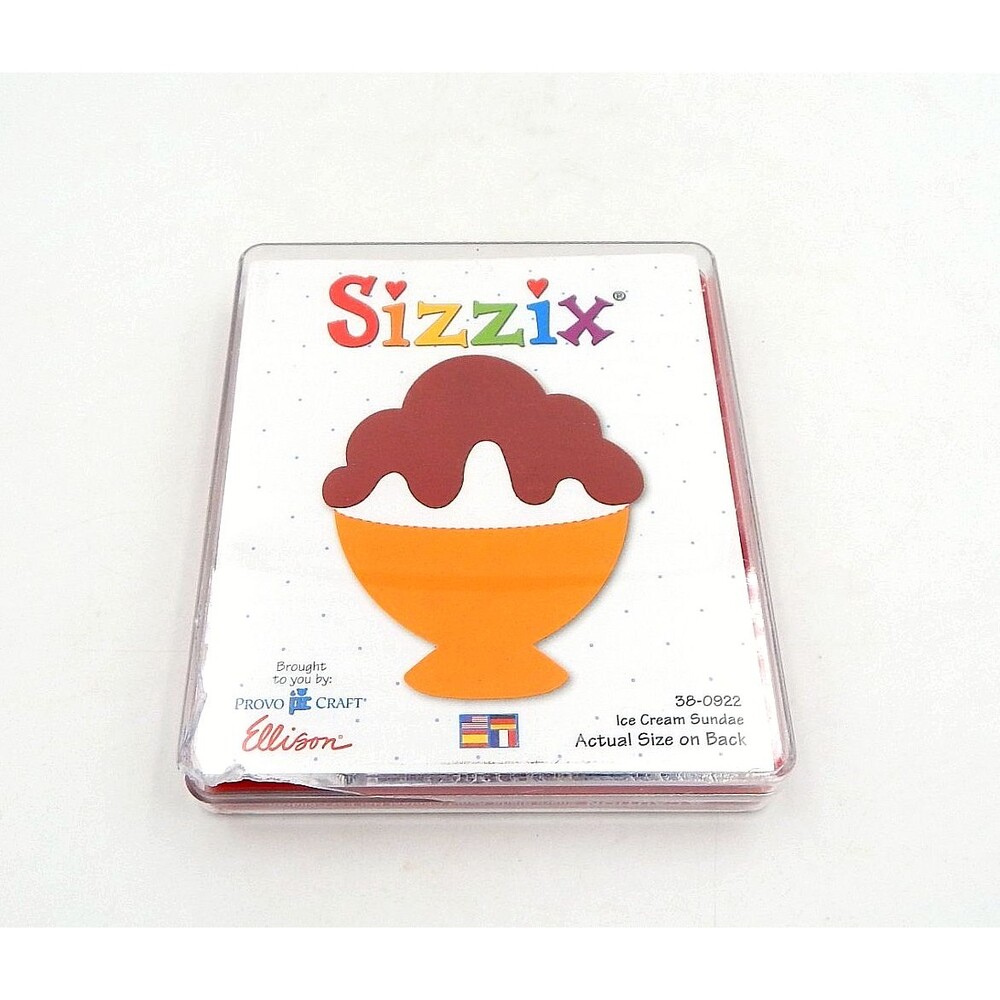 Sizzix Ice Cream Pattern 38-0922 Die Cutter 4.5 Inch Cartridge Provo Craft